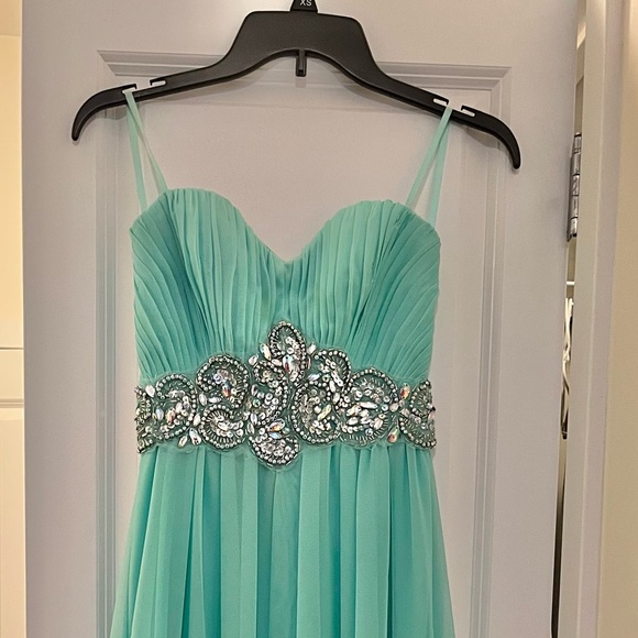 Light Teal Formal Gown - Picture 1 of 3